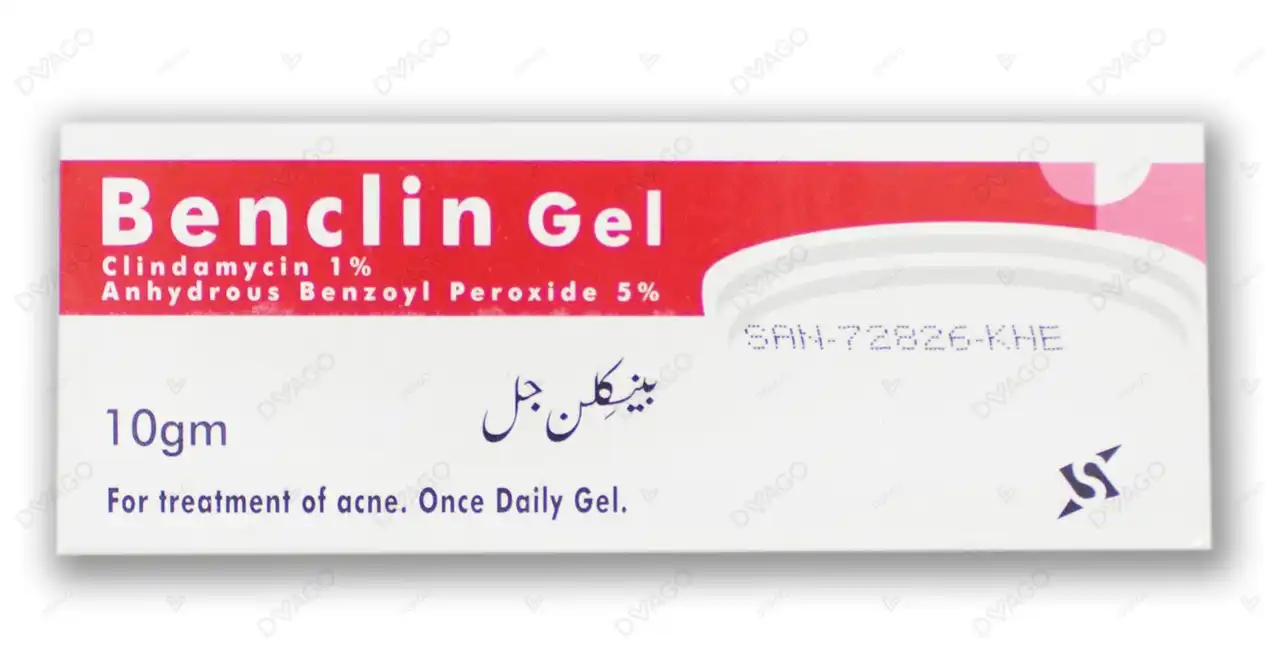 Benclin Gel 10g product for acne-prone skin care