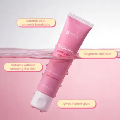 Brightening Pink Clay Mask – original product, SkinPharm Pakistan