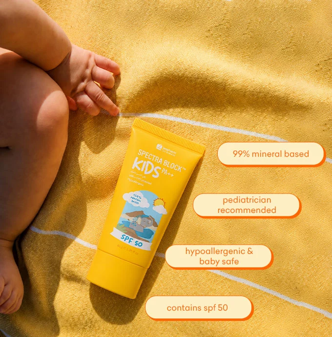 Spectra Block Kids SPF50 – original product, SkinPharm Pakistan