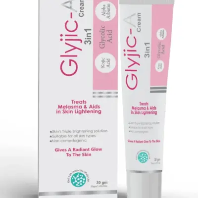 Glyjic-A Glycolic Acid Melasma Treatment & Skin Lightening Cream 30g product for brightening and pigmentation care